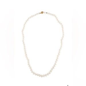Elegant 14k White Cultured Pearl Necklace